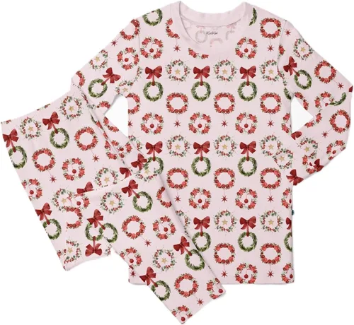 Vista 119 de KicKee Pants Conjunto de pijama de manga larga con estampado de piezas 90's Plaid
