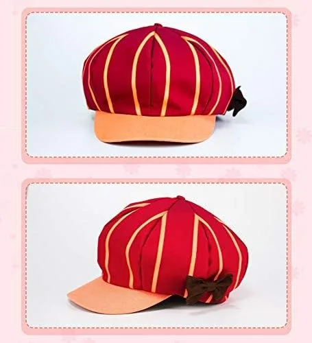 Vista 3 de WOSHOW Gorro de cosplay de anime para mujer, bonito gorro diario para regalo de dibujos animados