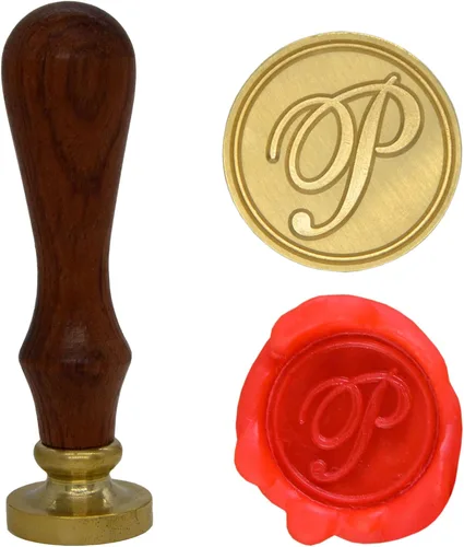 Vista 6 de Wax Seal Stamp Letter A-Z, Alphabet Initial Sealing Stamp for Christmas & Thanksgiving Cards, Wedding Invitation W-S-2 (Letter A)