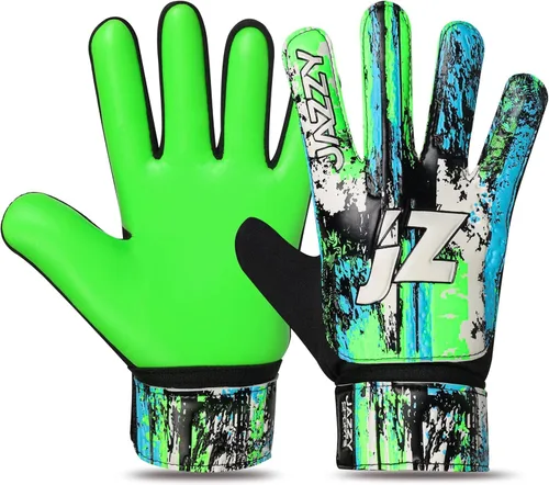 Vista 14 de Guantes de portero de fútbol para niños y jóvenes, guantes de portero antideslizantes con palma de látex de 4 mm y fuerte agarre, protección doble