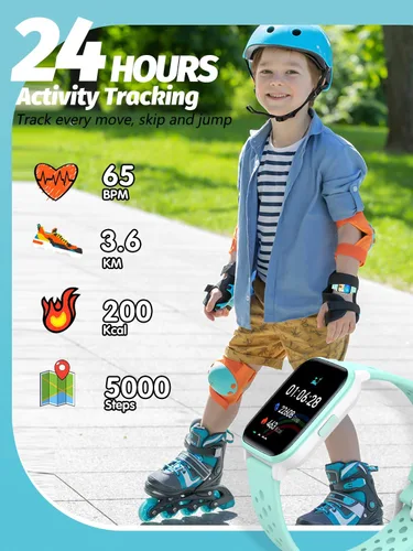 Vista 3 de Reloj inteligente para niños y niñas, reloj inteligente para niños, regalo para niños de 4 a 16 años con modo de sueño, 19 modos deportivos