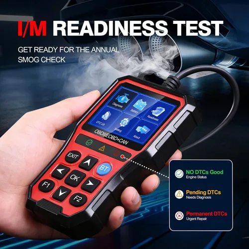 Vista 5 de Herramienta de diagnóstico del escáner OBD2, lector de código de coche con probador de batería, lector de código del motor con reinicio OBDII, fecha