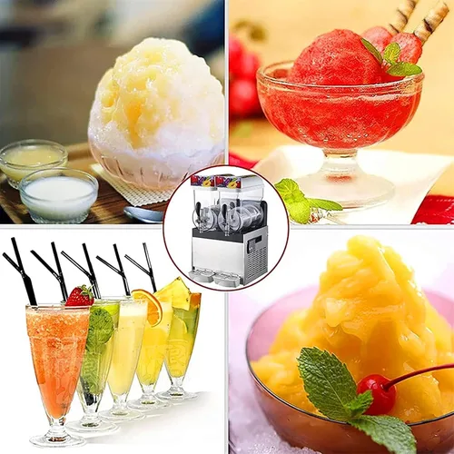 Vista 2 de Máquina de granizado de hielo, máquina comercial de bebidas granizadas, máquina de enfriamiento para hacer bebidas, máquina de granizado de bebidas