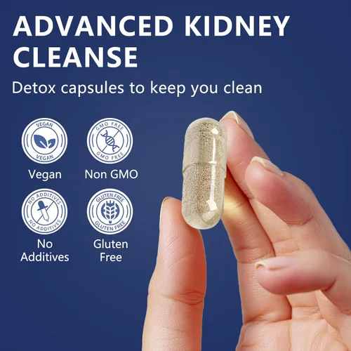 Vista 7 de Desintoxicación y reparación de limpieza renal, suplemento avanzado de apoyo renal, pastillas de piedra de arándano y chanca para control