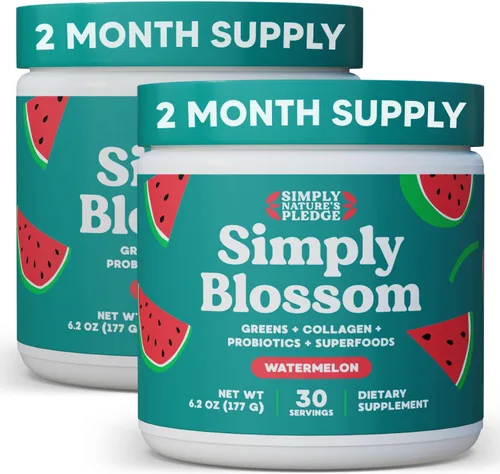 Vista 19 de Simply Blossom Nutrition - Verduras diarias y superalimentos en polvo + colágeno + probióticos para la salud digestiva de las mujeres y alivio