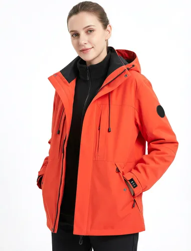 Vista 11 de Chaqueta de esquí, chaqueta de snowboard, impermeable y resistente al viento invierno con capucha chaqueta de escalada