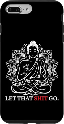 Vista 12 de iPhone 12 mini Let That Shit Go Buda Meditación Entrenamiento Yoga Lover Estuche de regalo