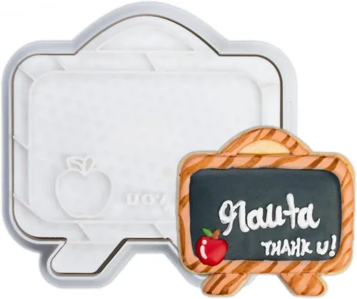 Vista 17 de Juego de cortador de galletas de regreso a clases con sellos de émbolo, 11 piezas, regalos de cocina, cumpleaños, vacaciones, ácido poliláctico 3D