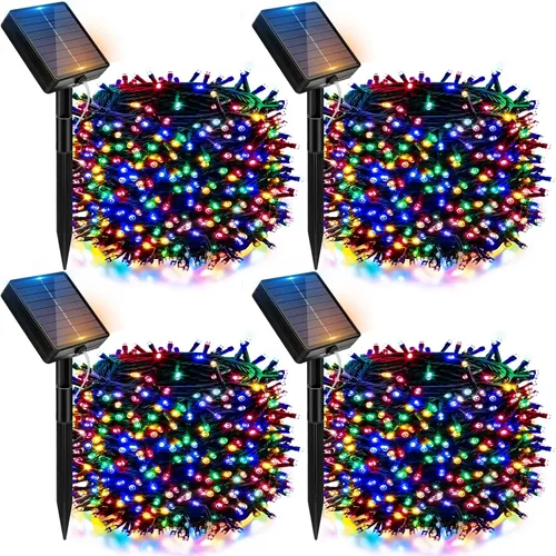 Vista 9 de btfarm Paquete de 2 luces solares de Navidad para exteriores, total de 78 pies, 240 luces LED solares en cadena para exteriores, impermeables, 8
