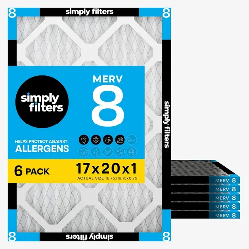 Vista 98 de Simply - Filtro de aire de 8x24x1, MERV 8, paquete de 6, para caldera/aire acondicionado de casa y HVAC (Tamaño real: 19.7 cm x 60.3 cm x 1.9 cm)