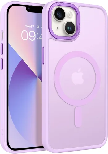 Vista 9 de BENTOBEN Funda magnética para iPhone 13 y iPhone 14 [compatible con Magsafe] Funda translúcida mate para iPhone 13/14, delgada, a prueba de golpes