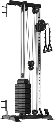Vista 9 de Mikolo Wall Mount Cable Station, Cable Crossover Machine with Dual Pulley System and 18 Adjustable Positions for Home Gym Fitness Equipment