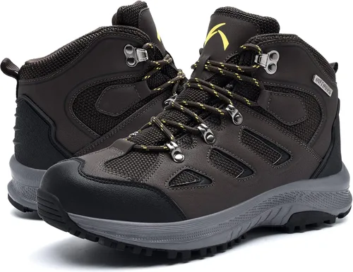 Vista 2 de UPSOLO Botas de senderismo para hombre al aire libre para senderismo