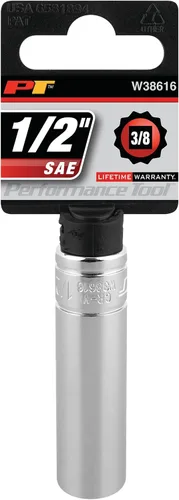 Vista 2 de Performance Tool W38616 - Enchufe de 12 puntos con accionamiento de 3/8 pulgadas, 1/2