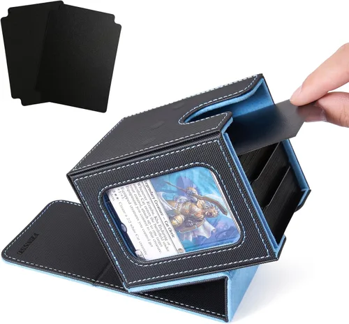 Vista 19 de Venssu Angel Themed MTG Deck Box with Commander Display (White and Grey)