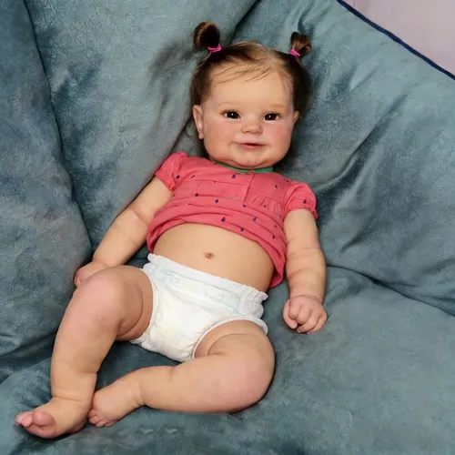 Vista 10 de RXDOLL Lindas Muñecas Bebé Reborn de Silicona de Cuerpo Completo para Niña de 18 pulgadas Bebé Recién Nacida Realista Niña Bebés de Silicona de Vida