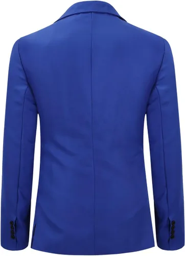 Vista 58 de YUNCLOS Chaqueta blazer casual de 1 botón con solapa con muescas para hombre