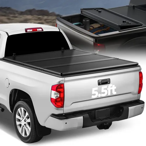 Vista 10 de Auto Dynasty - Cubierta suave de tres pliegues para plataforma de camioneta, compatible con Toyota Tundra 2014-2019, plataforma Fleetside/Styleside