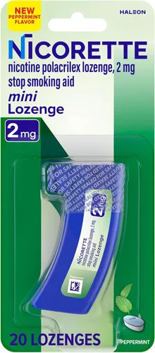 Vista 19 de Nicorette Mini pastillas de nicotina, 2 mg de ayuda para dejar de fumar, sabor a menta, 20