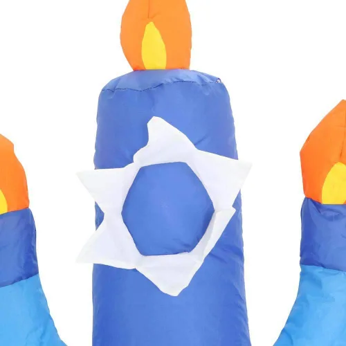 Vista 5 de Gemmy Industrias Hanukkah Menorah Navidad Inflable Plástico