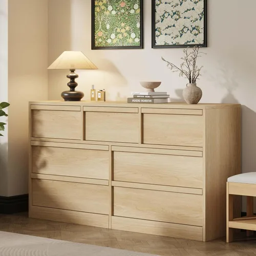 Vista 10 de Garvee Cómoda 4 para dormitorio, cómoda de 39.3 pulgadas de alto, cajón vertical independiente con almacenamiento, almacenamiento de madera