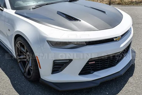 Vista 2 de Reemplazo para Chevrolet Camaro SS 2016-Actual Splitter de labio de parachoque delantero estilo ZL1 con panel de rocker lateral en par