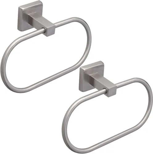 Vista 9 de TocTen Toallero de mano para baño, toalla de pared con estante de madera, toallero de mano de metal de alta calidad, accesorios de baño, colgador