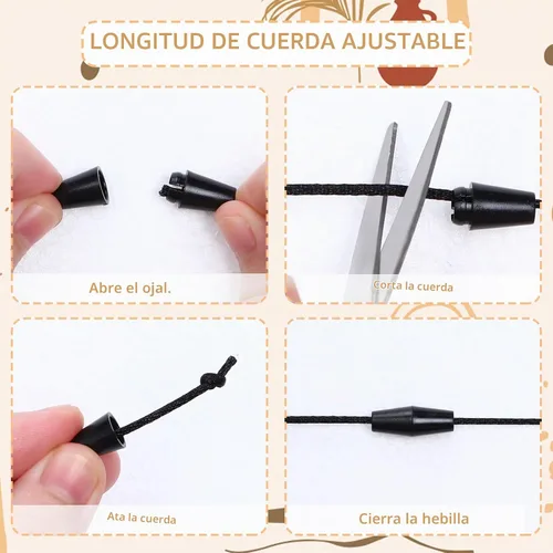 Vista 5 de Cordones para Profesores para Tarjetas de Identificación - Llavero Bohemio de Silicona con Cuentas Separables, Accesorios para Mujeres, Lindo