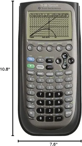 Vista 2 de Calculadora gráfica programable TI-89 Titanium, Negro y plateado Paquete de 10