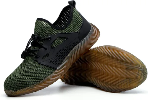 Vista 29 de SUADEX Zapatos deportivos con punta de acero para hombres y mujeres, indestructibles, ligeros, cómodos, antideslizantes, puntera compuesta