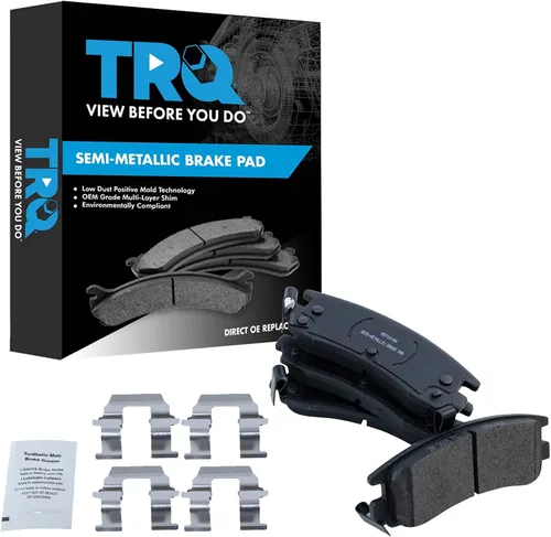 Vista 97 de TRQ Pastillas de freno delanteras semi metálicas compatibles con Ford Expedition 2018-2021 F-150 2018-2020 Lincoln Navigator 2018-2022