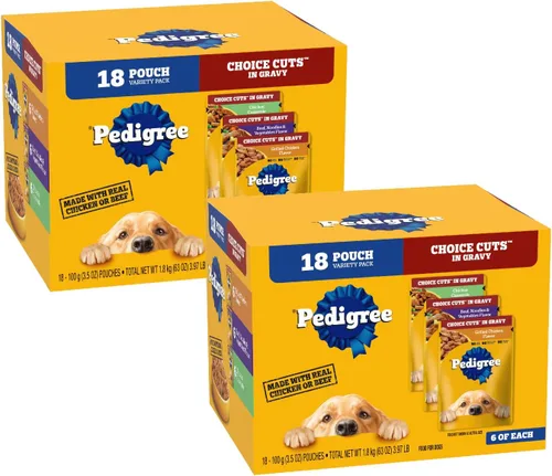 Vista 11 de Pedigree Choice Cuts - Bolsa de comida húmeda para perros, favoritos de carne de res, 3.5 onzas, 30