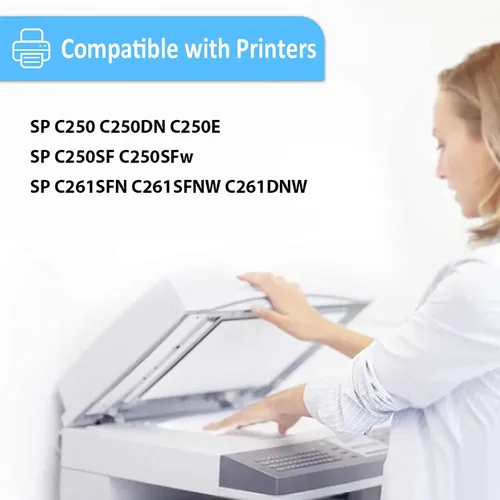 Vista 2 de Cartucho de tóner compatible SP C250 C261 negro de alta capacidad 2300 páginas para impresoras láser RICOH Aficio SP C250DN C250SF C261SFN C261SFNw