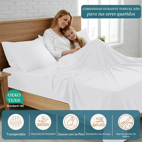 Vista 5 de Casa Platino Juego de sábanas individuales, juego de sábanas de microfibra cepillada 100% prelavada, juego de 3 piezas, ropa de cama refrescante 01