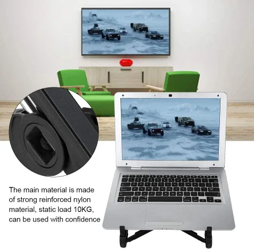 Vista 3 de K7 - Mesa plegable para computadora portátil, soporte ajustable para cama y sofá, soporte para bandeja de computadora, adecuado para todas