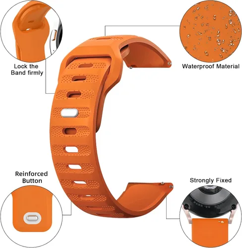 Vista 3 de BlackPro Correa de reloj de estilo resistente de 0.787 in y 0.866 in, correa de reloj de liberación rápida con hebilla de metal reforzada, correa