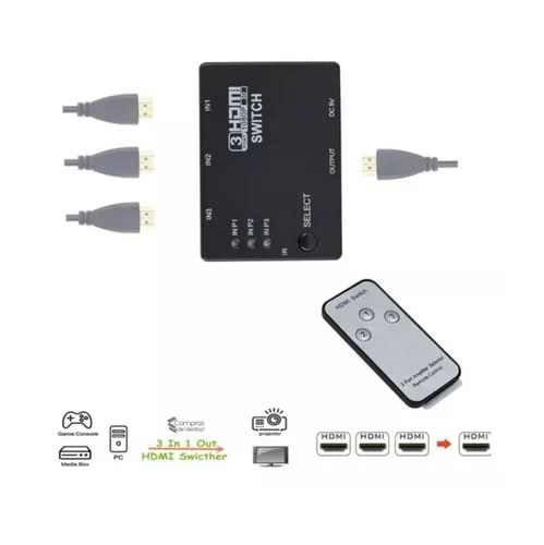 Hdmi Switch Multiplicador Selector 3x1 de IMPORTADORA