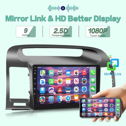 Vista 6 de [2G+64G] Radio de coche Android para Toyota Camry 2000 2001 2002 2003 2004 2005 2006, pantalla táctil estéreo de 9 pulgadas, Carplay/Android