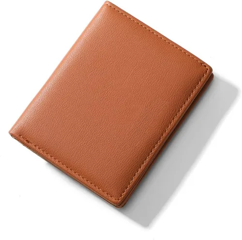 Vista 11 de Carteras para Mujeres Pequeña Billetera de Cuero Bifold de Bolsillo para Damas Mini Monedero Corto Azul
