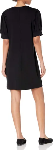 Vista 2 de Daily Ritual Vestido de manga corta abombada de toalla supersuave para mujer