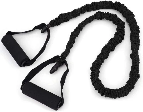 Vista 9 de Cuerda de tracción ranurada, bandas de resistencia para fitness, antirotura, cinturón elástico para interiores, yoga, entrenamiento de potencia