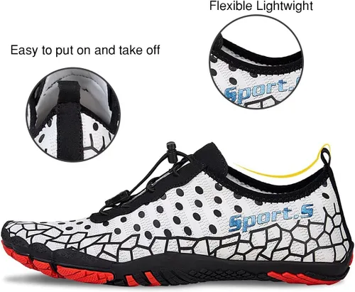 Vista 4 de Water-Shoes-Mens-Womens Quick-Dry Barefoot-Swim Diving Shoes-Aqua-Socks for Sports Climbing Beach Surf