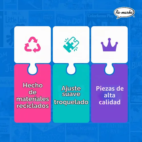 Vista 4 de Re-Marks Rompecabezas de cultura pop de los años 50, rompecabezas de 1000 piezas para todas las edades, rompecabezas familiar