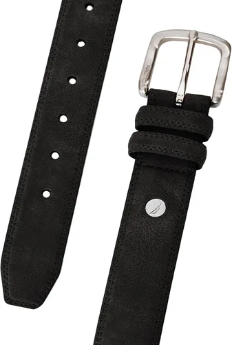 Vista 4 de Nautica Cinturón de cuero para hombre con hebilla de metal