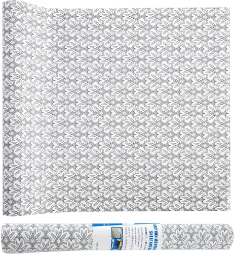 Vista 22 de Revestimiento floral para cajones y estantes de 12 pulgadas de ancho x 120 pulgadas de largo, no adhesivo, agarre fuerte, antideslizante