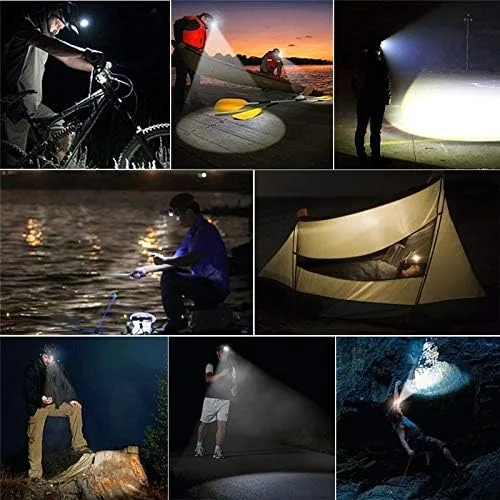 Vista 6 de Luz de pesca de alta potencia LED faro faro 10000 lúmenes Led lámpara de cabeza campamento caminata luz de emergencia Pesca equipo al aire libre