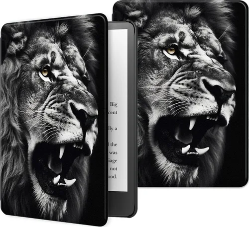 Vista 93 de Funda para Kindle básico de 6 pulgadas (11.ª generación), múltiples ángulos, piel sintética, delgada, con función de encendido y apagado automático