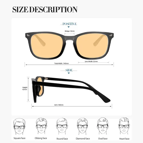Vista 2 de NZKNP Blue Light Glasses for Woman Men,Blue Light Blocking Glasses,Clear Glasses