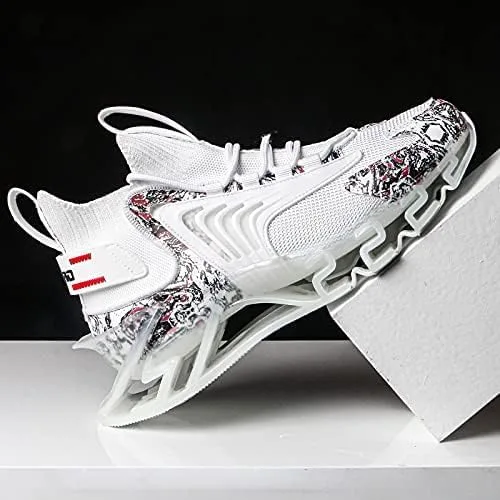Vista 4 de GJUYC Zapatos deportivos para hombre, zapatos para correr, para hombre, para correr, a la moda, atlético, baloncesto, caminar, casual, senderismo