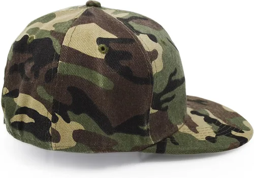 Vista 3 de UltraKey Gorra de ala plana, gorra de béisbol de camuflaje militar del ejército de camuflaje de Hip Hop Flat Bill Plain Snapback Sombreros